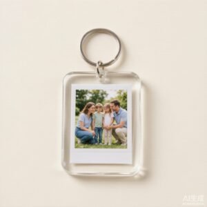 Custom Family Photo Keychain — wholesale resin gift by iZentris