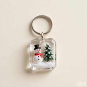 Snowman Holiday Keychain — wholesale resin gift by iZentris