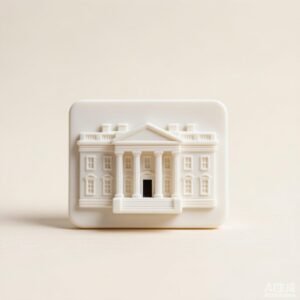 White House Resin Magnet — wholesale resin gift by iZentris