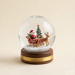 Santa’s Sleigh Snow Globe — wholesale resin gift by iZentris